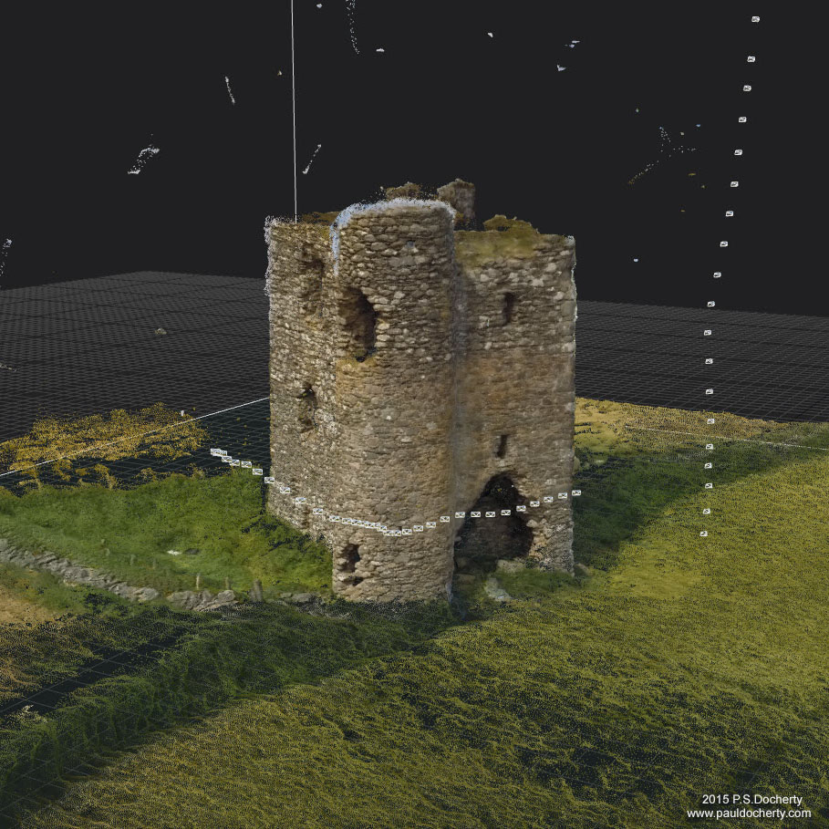 Burt Castle (NW Ireland) once belonging to the O'Doherty clan. 3D reconstruction.